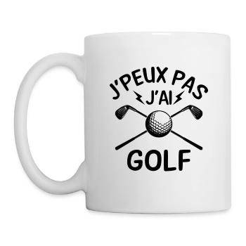J'peux pas j'ai golf - Mug blanc - blanc - Gauche