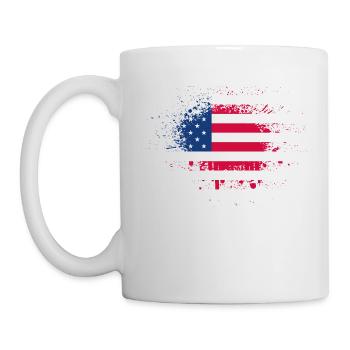 USA Flag Blob America Stars & Stripes Patriot - Mug blanc - blanc - Gauche