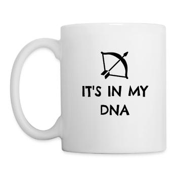 Bogenschießen: Es ist in meiner DNA - Tasse - Weiß - Links