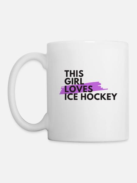 Dieses Mädchen liebt Eishockey - Tasse - Weiß
