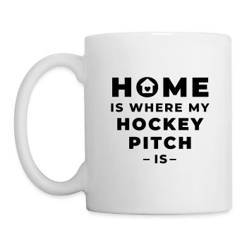 Zuhause ist, wo mein Hockeyplatz ist - Tasse - Weiß - Links
