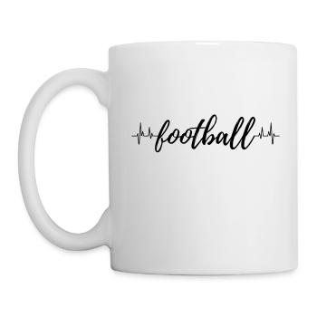 Fußball Heartbeat - Tasse - Weiß - Links