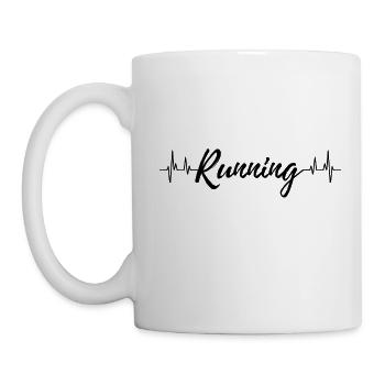 Battements de coeur en cours d' - Mug blanc - blanc - Gauche