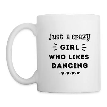 Juste une fille folle qui aime danser - Mug blanc - blanc - Gauche