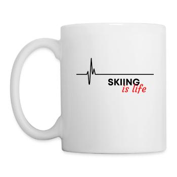 Skifahren ist Leben. - Tasse - Weiß - Links
