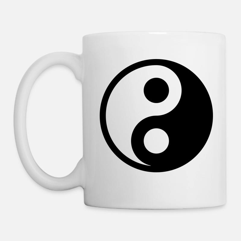 Yin Yang Vektor Perfekt Harmonisch Personalisieren - Tasse - Weiß