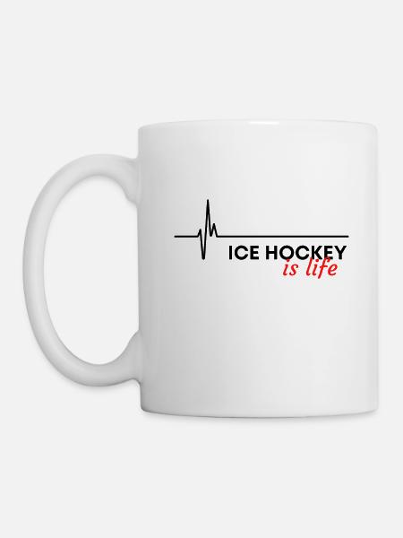 Ice hockey is life - Mug - white