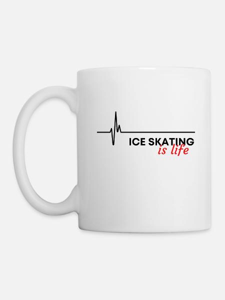 Eislaufen ist Leben - Tasse - Weiß