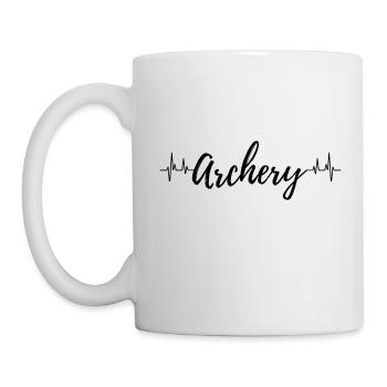 Bogenschießen Herzschlag. - Tasse - Weiß - Links