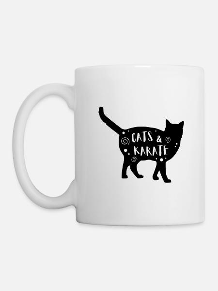 Katzen & Karate - Tasse - Weiß