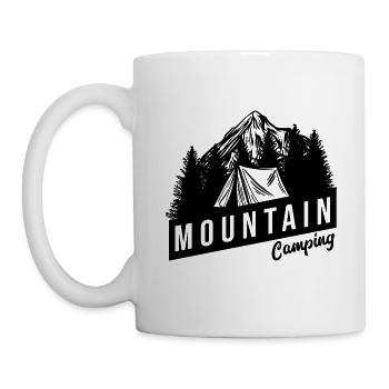 mountain tent camping - Tasse - Weiß - Links