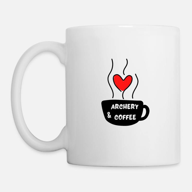 Tir à l’arc et café - Mug blanc - blanc