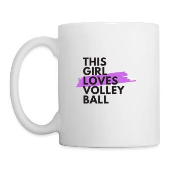 This girl loves volleyball. - Mug - white - Left