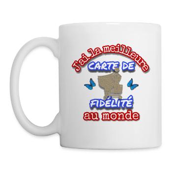 Meilleure carte de fidélité - Mug blanc - blanc - Gauche