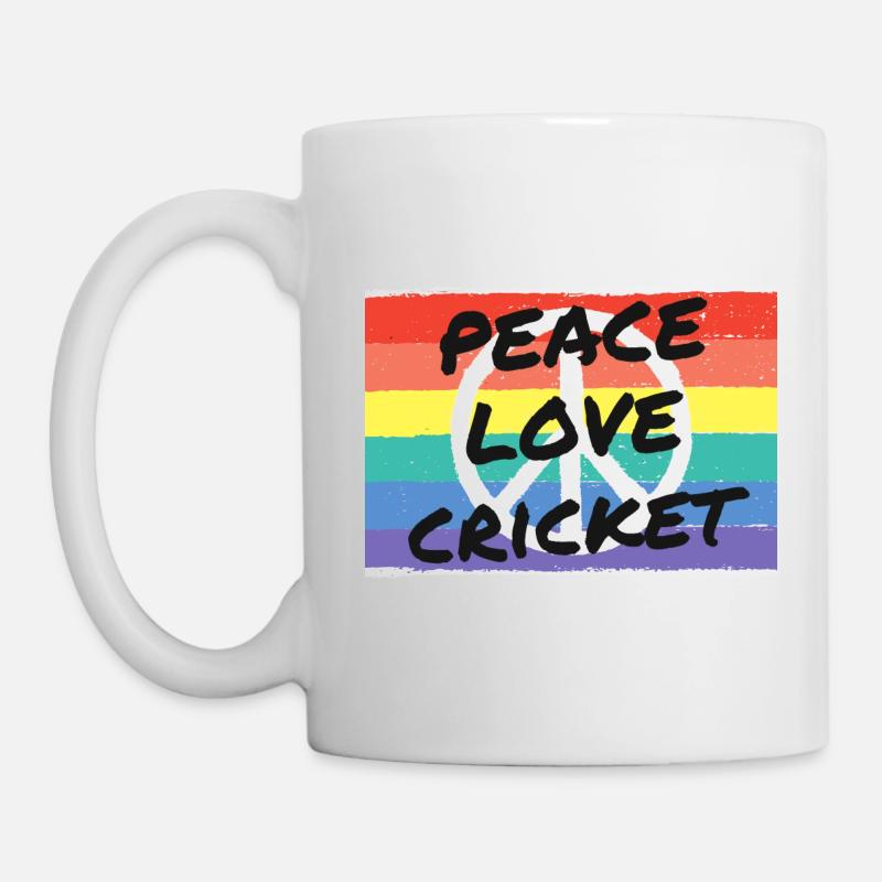 Peace. Love. Cricket - Mug - white