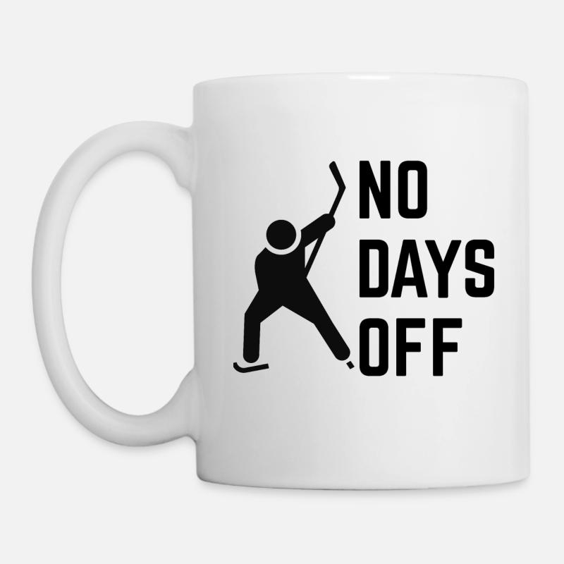 Hockey sur glace : Pas de jours de congé. - Mug blanc - blanc