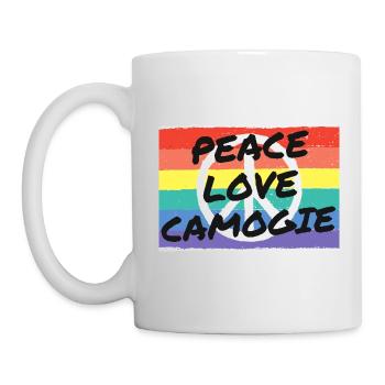 Frieden. Liebe. Camogie - Tasse - Weiß - Links