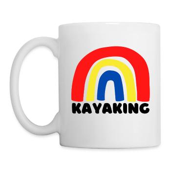 Kajak-Regenbogen. - Tasse - Weiß - Links