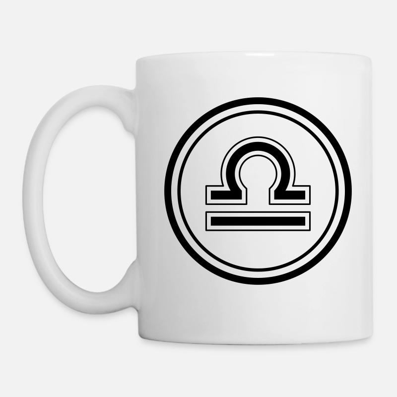 Sternzeichen Waage Symbol Kreis Vektor - Tasse - Weiß