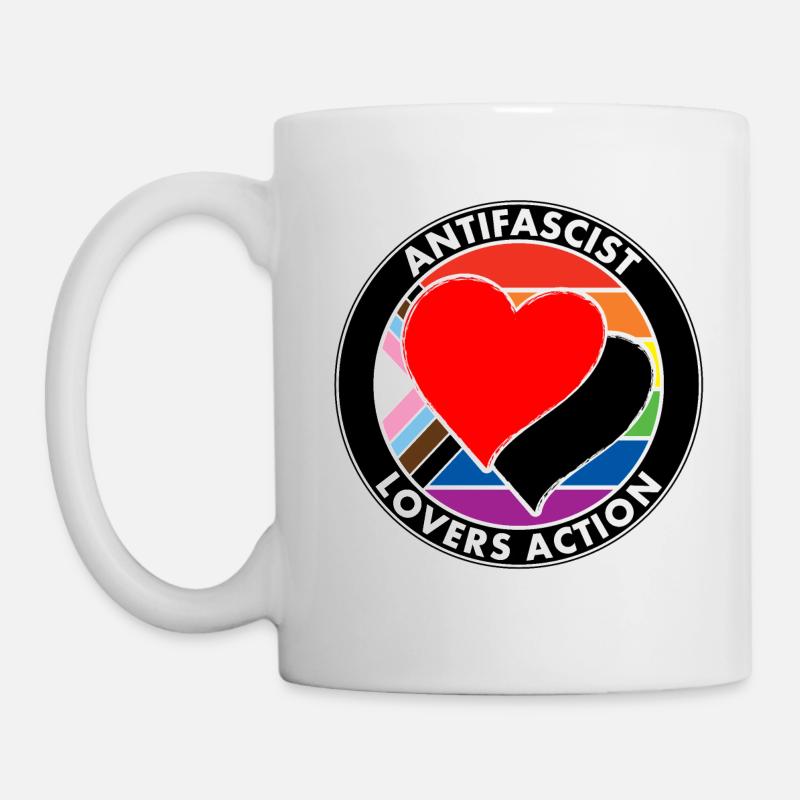 antifascist lovers action - Mug - white