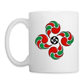 Basque symbol, Lauburu - Mug - white - Left