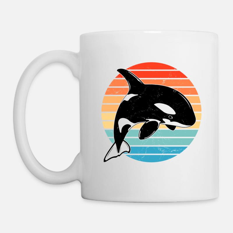 Orca Retro - Tasse - Weiß