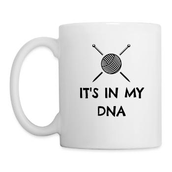 Knitting: It's in my DNA. - Mug - white - Left