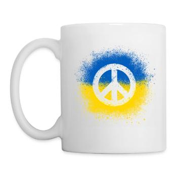 Frieden für die Ukraine - Tasse - Weiß - Links