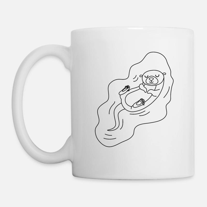 schwimmender Otter - Tasse - Weiß