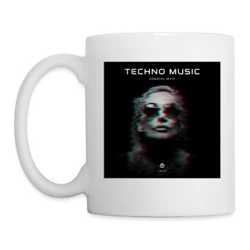 Techno Musik glitch - Tasse - Weiß - Links