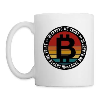 Kryptowährung verlassen wir uns auf Hockey - Tasse - Weiß - Links