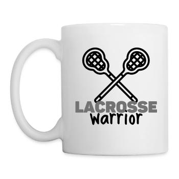Lacrosse-Krieger - Tasse - Weiß - Links