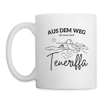 lustige Sprüche für den Teneriffa Urlaub - Tasse - Weiß - Links