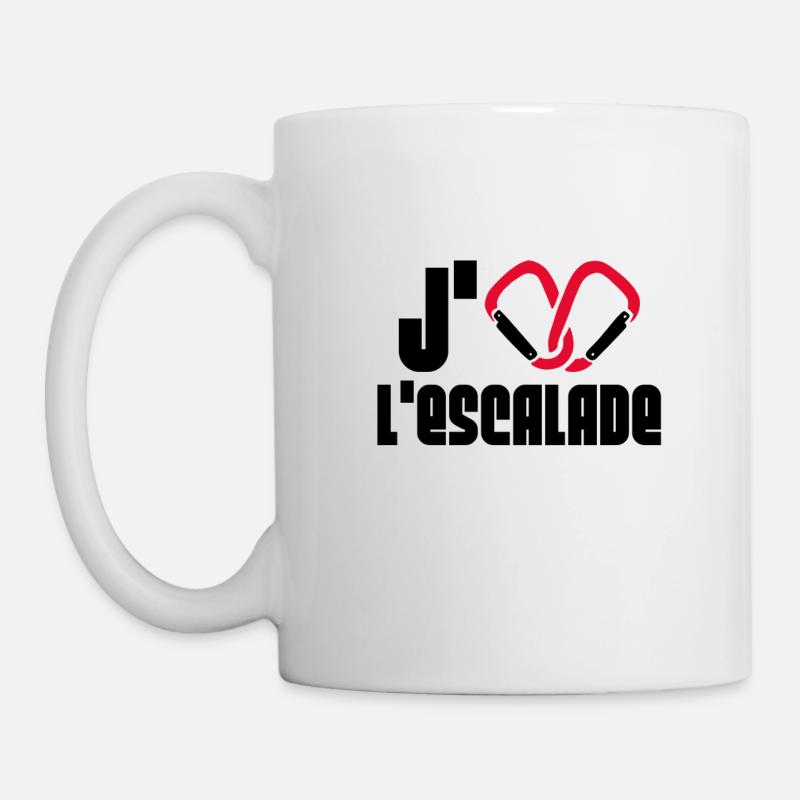 Mug et chope d'escalade logo face & dos - Mug blanc - blanc