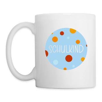 Schulkind - hellblau rote Version - Tasse - Weiß - Links