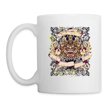 A Beautiful and Funny Bali Demon Design - Mug - white - Left