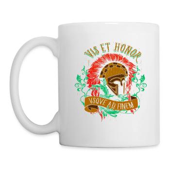 A beautiful and fun "Vis Et Honor" design - Mug - white - Left
