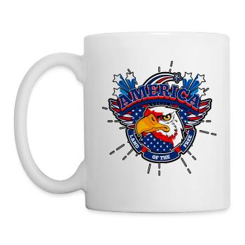 A Beautiful America Land Of The Free & Eagle - Mug - white - Left