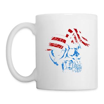 A beautiful and creepy skull design - Mug - white - Left