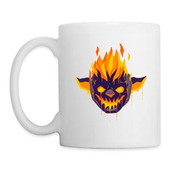 Un beau monstre magmine en flammes Design - Mug blanc - blanc - Gauche