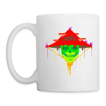 Ein Schönes und Lustiges Pilz Amigasa Design - Tasse - Weiß - Links