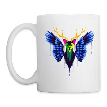 A Beautiful and Fun Peryton Bat Design - Mug - white - Left