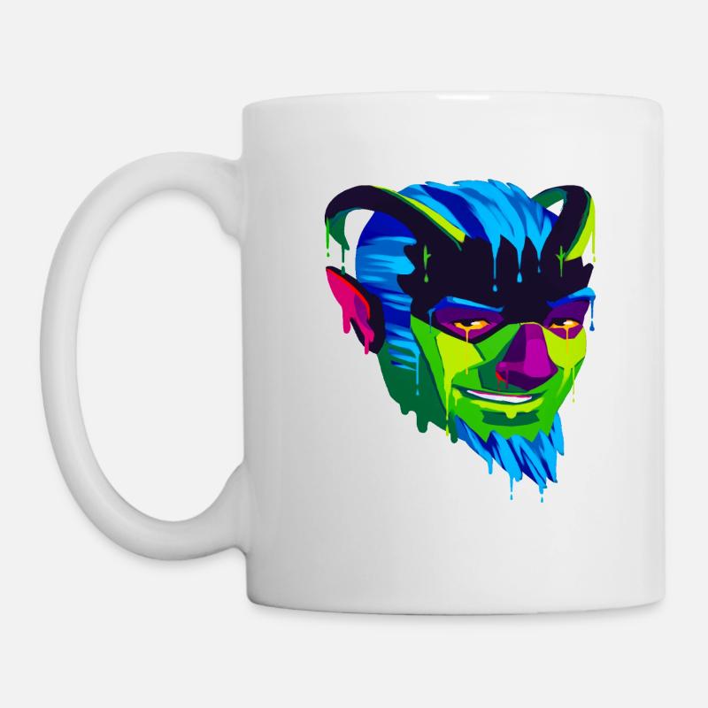 A Beautiful and Funny Satyr Satan Design - Mug - white