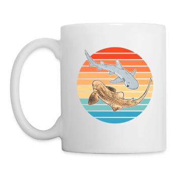 Zebrahai Weißspitzenriffhai - Tasse - Weiß - Links