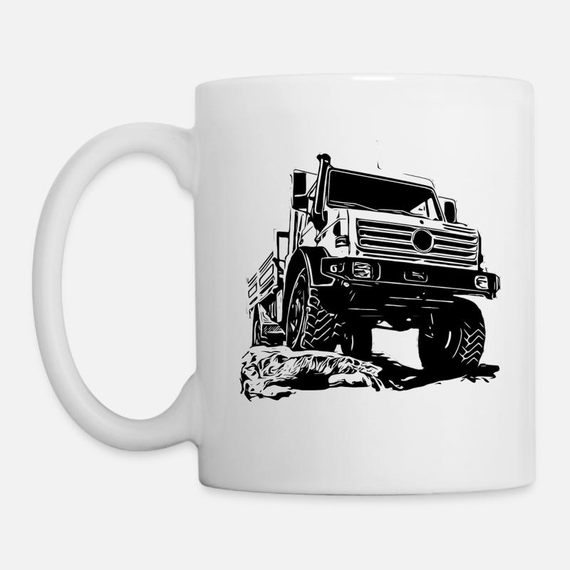Unimog - Oldtimer - Offroad - Universal Motorgerät - Tasse - Weiß