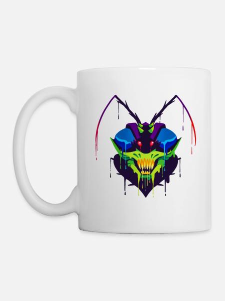 Ein Schönes und lustiges Thri Kreen Insektendesign - Tasse - Weiß