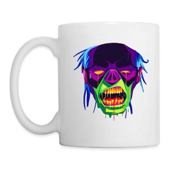 Ein Schönes und Gruseliges Zombie Design - Tasse - Weiß - Links