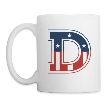 Lettre D États-Unis - Mug blanc - blanc - Gauche