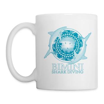 Karibischer Riffhai Bimini Bahamas - Tasse - Weiß - Links