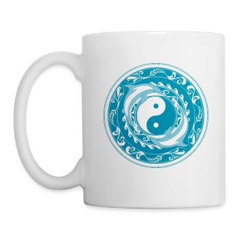 Yin Yang Dolphins - Mug - white - Left